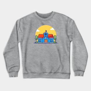 School Building Crewneck Sweatshirt